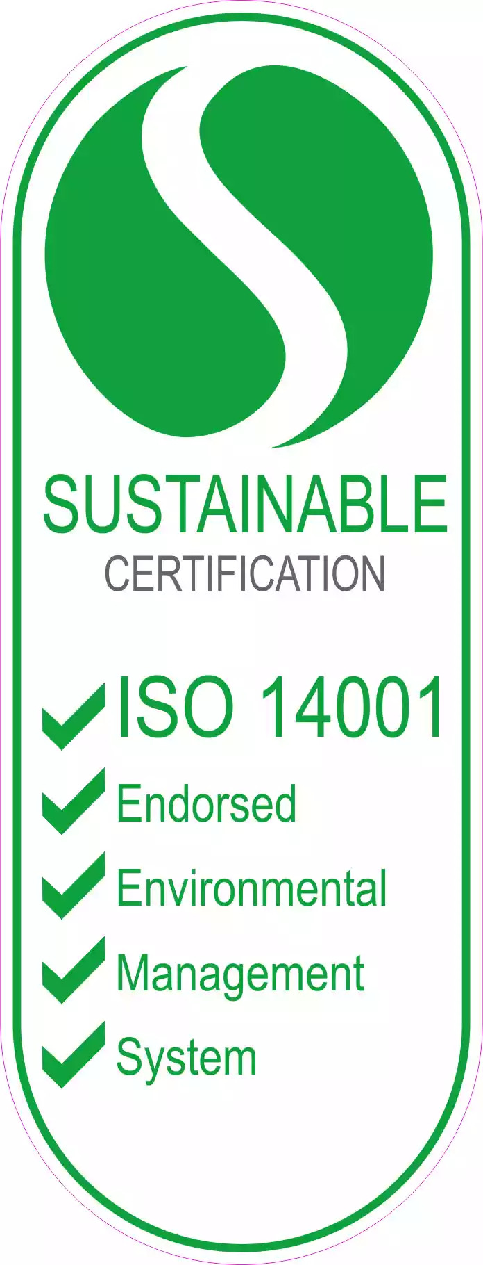 ISO 14001 certified environmental management system