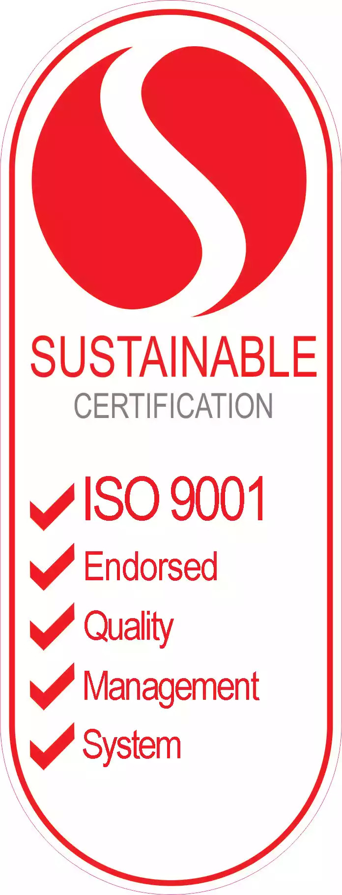 ISO 9001 certified quality management system